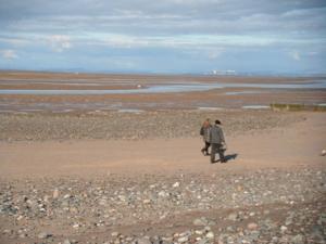 winter beach walking  © Jenny Wain